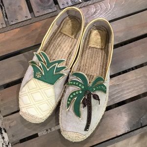 Tory Burch Castaway Canvas Espadrilles